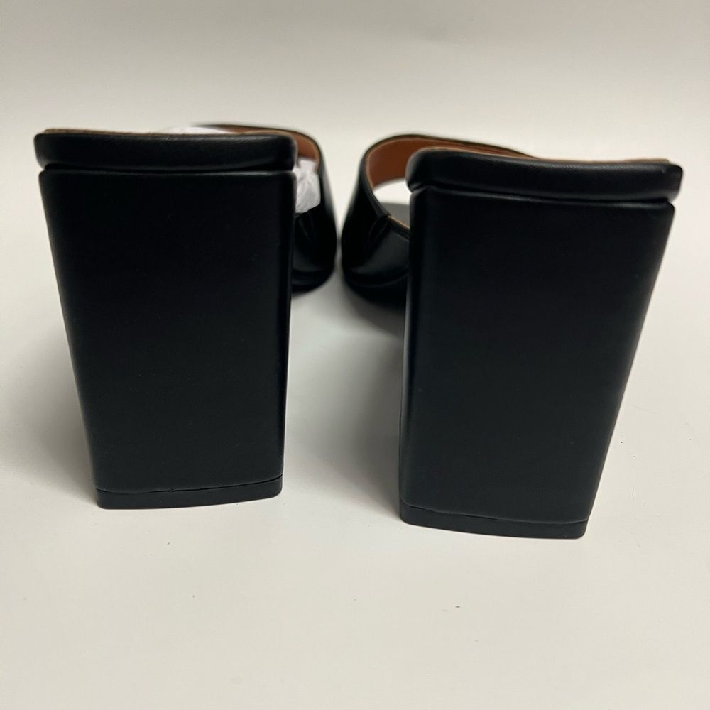 New in Box Lisa Vicky Vital Black Leather Open-Toe Mules - Size 8.5M - Picture 4 of 9